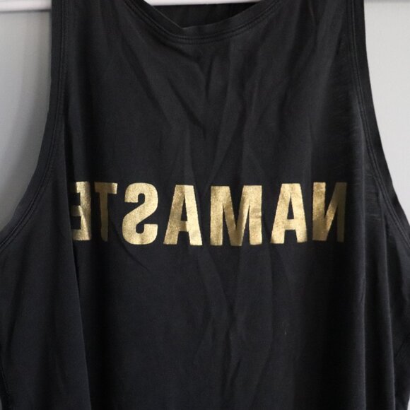 Lululemon Womens Grey Sz 6 'Namaste' All Tied Up Sleeveless Open Back Tank Top - Picture 6 of 8